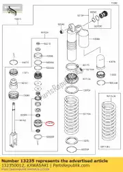 guide-comp, rod kx450hgf van Kawasaki, met onderdeel nummer 132350012, bestel je hier online: