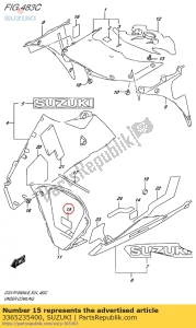 suzuki 3365235400 protecteur, batte - Face supérieure