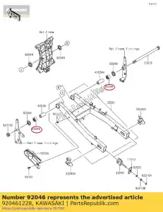 Kawasaki 920461228 bearing-needle - Bottom side