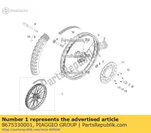 Piaggio Group 8675330001 front wheel - Bottom side