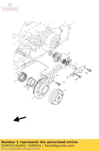 yamaha 5S9E55240000 ruota, motorino di avviamento - Il fondo