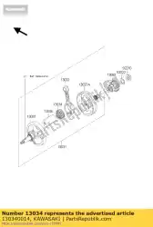 Tutaj możesz zamówić ? O? Ysko-du? Y koniec kx250t6f od Kawasaki , z numerem części 130340014: