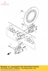 Here you can order the shim, caliper from Yamaha, with part number 47X258271000: