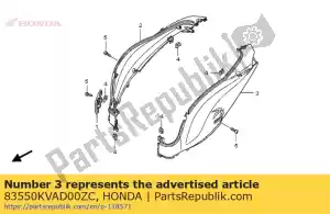 Honda 83550KVAD00ZC conjunto de capa, l. corpo (wl) * - Lado inferior