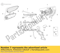 Aprilia AP8224624, Fiação da luz traseira harn., OEM: Aprilia AP8224624