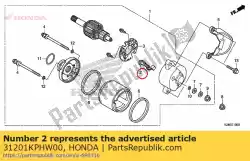 Aquí puede pedir juego de cepillos, terminal de Honda , con el número de pieza 31201KPHW00: