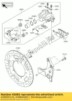 430820124, Kawasaki, Pad-assy-brake vn1700dcf kawasaki vn vulcan 1700 2009 2010 2011 2012 2013 2014 2015 2016, Novo