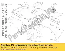 Qui puoi ordinare carenatura inferiore rh. Bianca da Piaggio Group , con numero parte 86592700WB45: