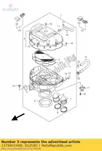 Suzuki 1375601H00 junta, caja - Lado inferior