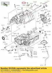 Ici, vous pouvez commander le boulon, à bride, 6x14 auprès de Kawasaki , avec le numéro de pièce 921540813: