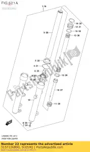 Suzuki 5157126B00 bota - Lado inferior