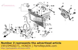 Here you can order the radiator comp. From Honda, with part number 19010MGSD71: