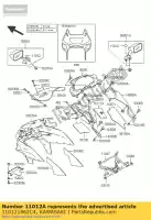 110121862C4, Kawasaki, tampa, cobertura da capota interna, lh zx600-e1 kawasaki zz r zzr 600 2002 2003 2004 2005, Novo