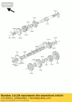 13129010, Kawasaki, arbre à faible engrenage kh100-a4 kawasaki ke 100 1987 1991 1992 1994, Nouveau