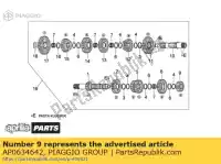 AP0634642, Piaggio Group, 2ème pignon aprilia rsv tuono 1000, Nouveau