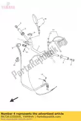 kabel, koppeling van Yamaha, met onderdeel nummer B67263350000, bestel je hier online: