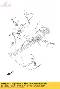 yamaha B67263350000 kabel, koppeling - Onderkant