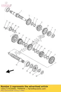 yamaha 1S4171410000 bieg, 4. z?bnik - Dół