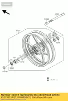 410730154QT, Kawasaki, wheel-assy, ??fr, g.black kawasaki er6n  d kle versys er6f klz a c er650 ex650 er 6f abs 6n 1000 650 , Novo