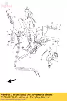 2D2261221000, Yamaha, stuur (rechts) yamaha fjr 1300 2007 2008 2009 2010 2011, Nieuw