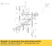 665683, Piaggio Group, forcella paraolio (mingxing - pezzi di ricambio) piaggio beverly bv zapma20s zapma210 zapma2100 zapma2200 250 300 350 2007 2009 2016 2017 2018 2019 2020 2021 2022, Nuovo