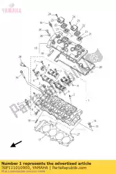 cilinderkop assy van Yamaha, met onderdeel nummer 39P111010900, bestel je hier online: