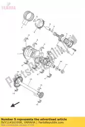 Aquí puede pedir rodamiento plano, cigüeñal 1 de Yamaha , con el número de pieza 5VY114161000: