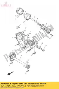 yamaha 5VY114161000 rodamiento plano, cigüeñal 1 - Lado inferior