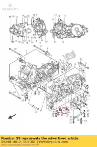 Suzuki 0924814012 plug, cilinderkop - Onderkant