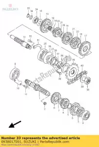 suzuki 0938017001 circlip - Lado inferior