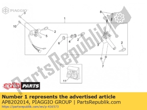 aprilia AP8202014 kit de verrouillage - La partie au fond