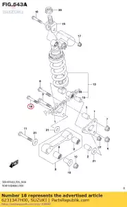 Suzuki 6231347H00 tornillo, rr shock a - Lado inferior