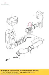 connector, klg d van Suzuki, met onderdeel nummer 1139731G00, bestel je hier online: