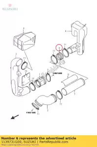 Suzuki 1139731G00 connecteur, clg d - La partie au fond