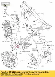 leidingwater vn900b6f van Kawasaki, met onderdeel nummer 391920044, bestel je hier online: