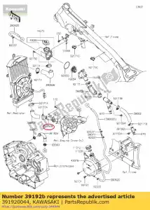 kawasaki 391920044 leidingwater vn900b6f - Onderkant