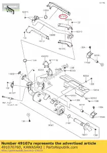 Kawasaki 491070760 os?ona-rura wydechowa, fr, fr - Dół