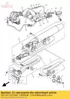 5EL147103100, Yamaha, Conjunto silenciador 1 yamaha xvs 1100 1999 2000 2001 2002, Nuevo