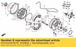 Qui puoi ordinare cam, rr. Freno da Honda , con numero parte 43141HA7670: