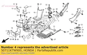 honda 50711KTW900 caoutchouc, r. étape passager - La partie au fond