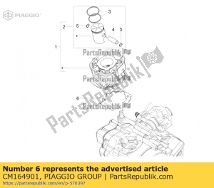 aprilia CM164901 pakking v/fe 0,3 - Onderkant