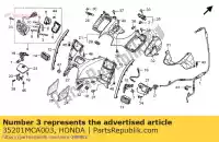 35201MCA003, Honda, lâmpada comp. (b) (t3) (comprimento do cabo: 45 mm) honda gl 1800 2001 2002 2003 2004 2005 2006 2007 2008 2009 2010, Novo