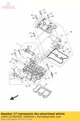 Here you can order the plate, breather from Yamaha, with part number 1WS111650000: