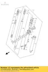 Here you can order the piece,fr fork o from Suzuki, with part number 5119501D00: