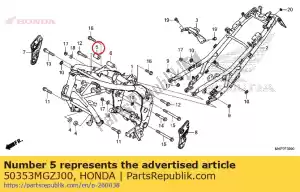 honda 50353MGZJ00 collar b, r. suspensión del motor - Lado inferior