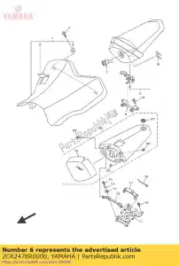 yamaha 2CR2478R0000 zadelslot comp. - Onderkant