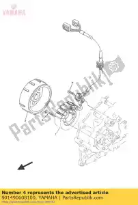 yamaha 901490608100 tornillo - Lado inferior