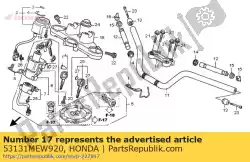 Here you can order the holder, handle upper from Honda, with part number 53131MEW920: