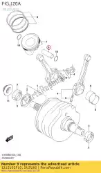 Aqui você pode pedir o pino, pistão em Suzuki , com o número da peça 1215102F10: