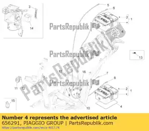 Piaggio Group 656291 batterij mat - Onderkant